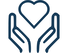 Small icon of a pair of hands holding a heart