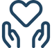 Small icon of a pair of hands holding a heart